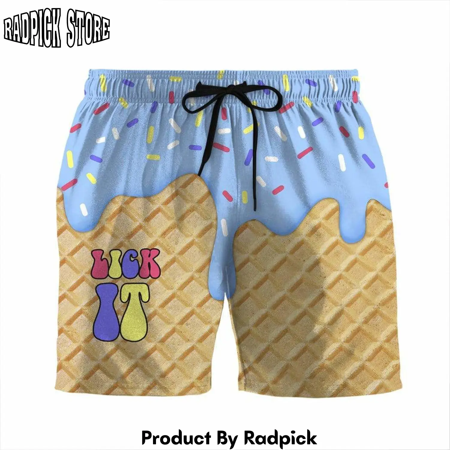 Radpick 3d lick it beach shorts swim trunks rp631386